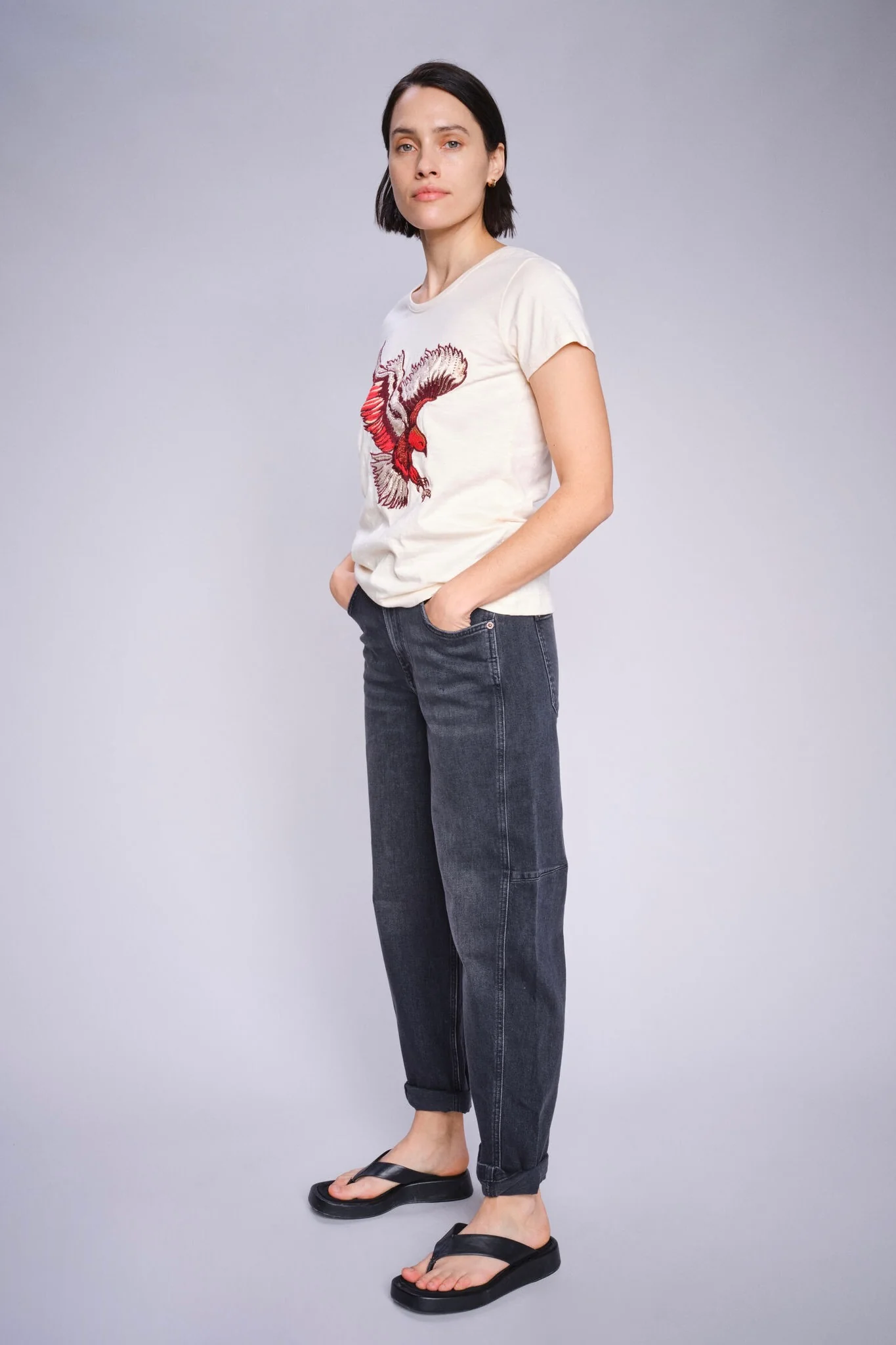 Aymen Kyoto Jeans Ankle | Dark Grey | Jeans fra Mos Mosh - Image 3