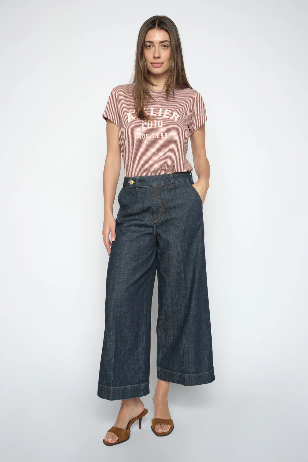 Bantry Nippon Jeans Cropped | Dark Blue | Jeans fra Mos Mosh - Image 3