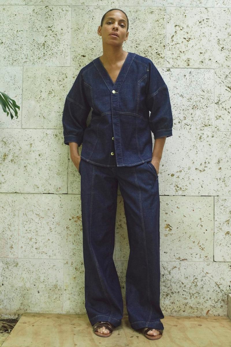 Bari Crispy Shirt | Dark Blue | Skjorte fra Mos Mosh - Image 4