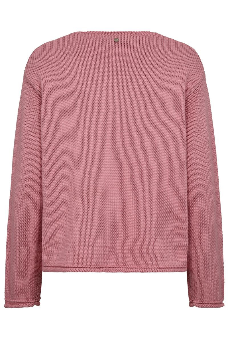 Bine LS V-neck Knit  | Cashmere Rose | Strik fra Mos Mosh - Image 2
