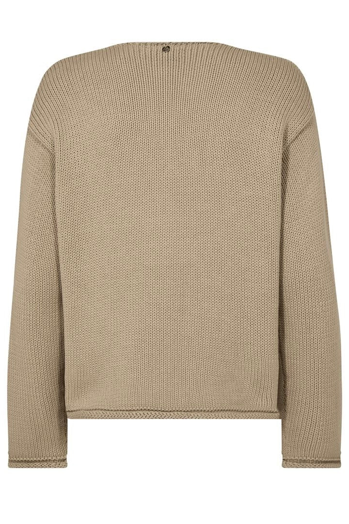 Bine LS V-neck Knit  | Sesame | Strik fra Mos Mosh - Image 5