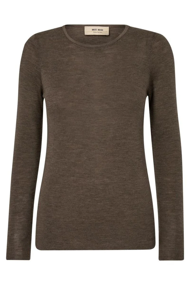Bouch O-neck Knit  | Chocolate Chip | Strik fra Mos Mosh - Image 2