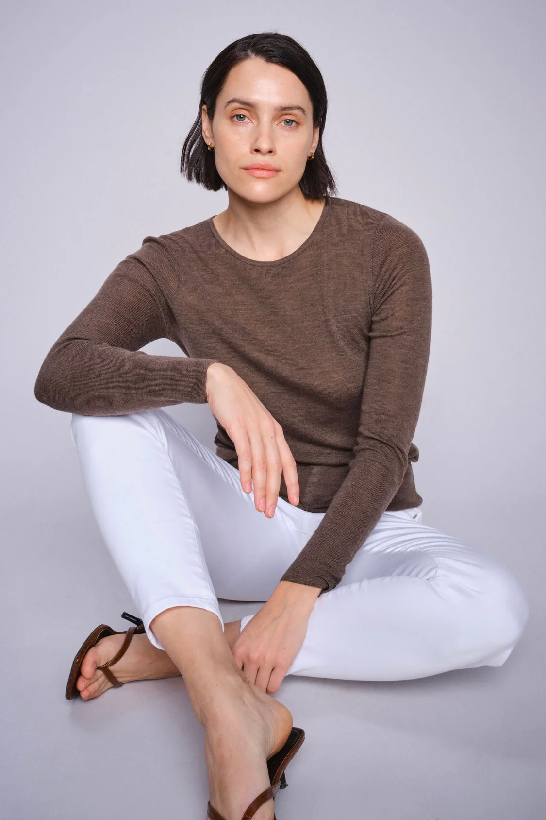 Bouch O-neck Knit  | Chocolate Chip | Strik fra Mos Mosh - Image 5