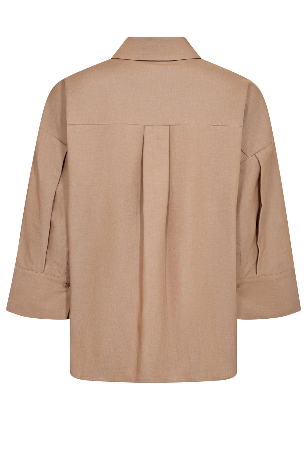 Britze Cam Cotton Blouse | Dark Camel | Bluse fra Mos Mosh - Image 4
