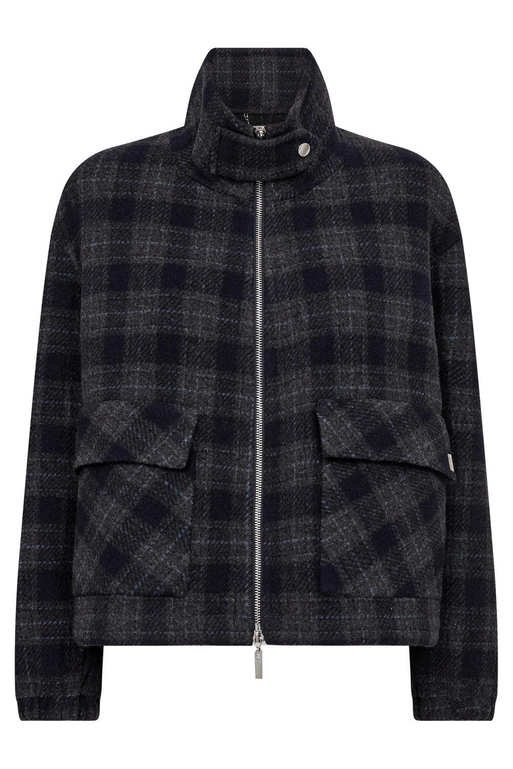 Camille Check Jacket | Salute Navy | Jakke fra Mos Mosh - Image 2
