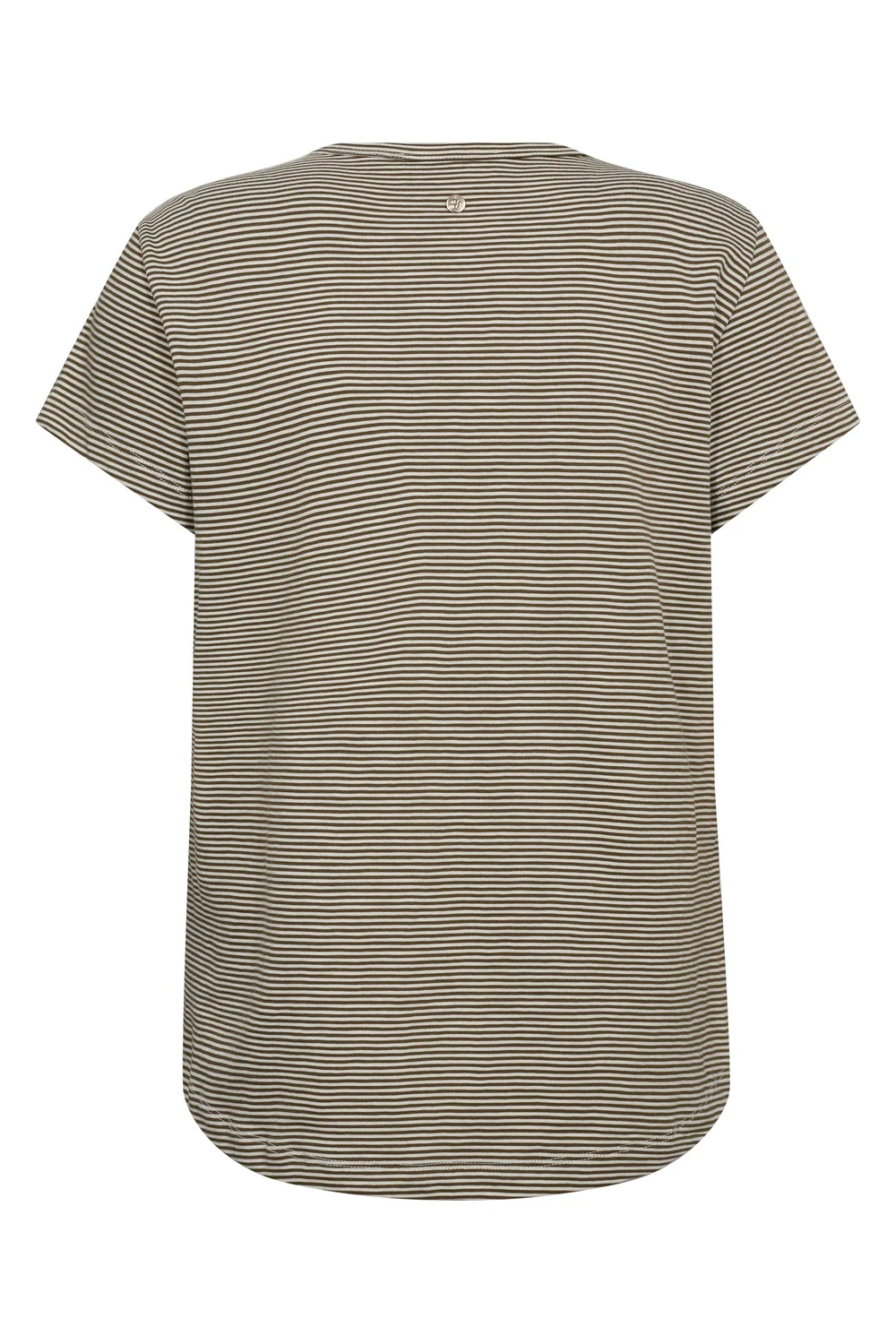 Camp O-SS Stripe Tee | Burnt Olive | T-Shirt fra Mos Mosh - Image 4