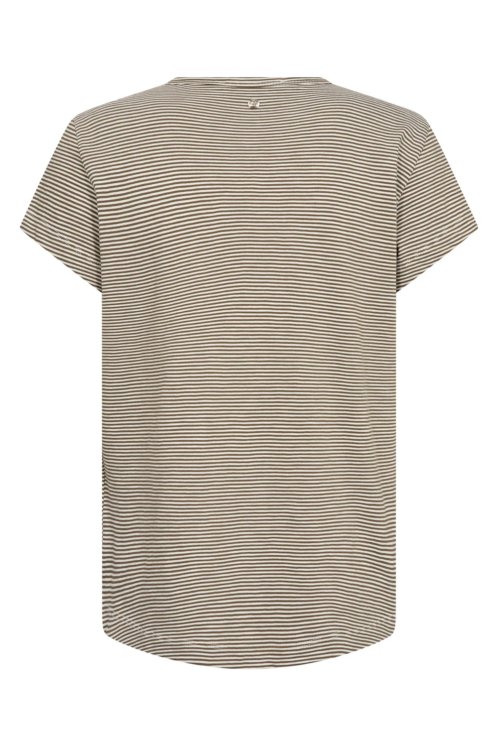 Campa O-SS Stripe Tee  | Burnt Olive | T-Shirt fra Mos Mosh - Image 5