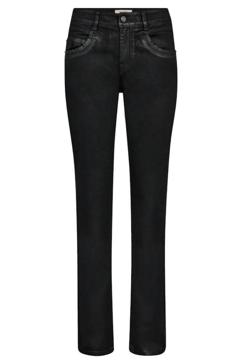 Carla Naomi Coated PantRegular | Black | Bukser fra Mos Mosh