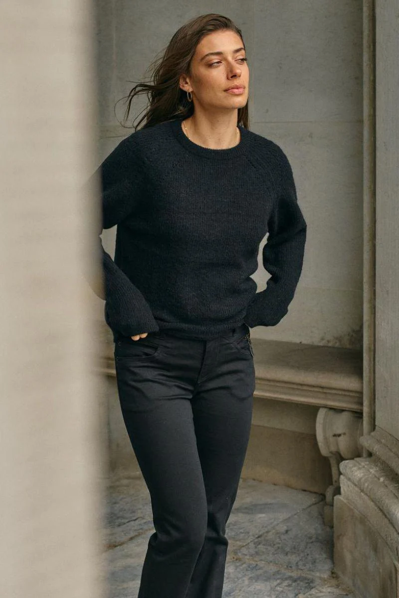 Carla Naomi Deluxe Jeans 34' | Black | Jeans fra Mos Mosh - Image 7