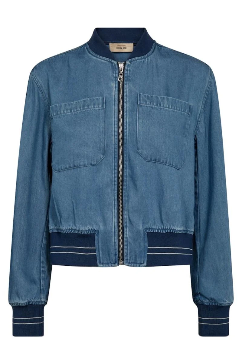 Cate Onyx Jacket | Light Blue Denim | Jakke fra Mos Mosh - Image 2