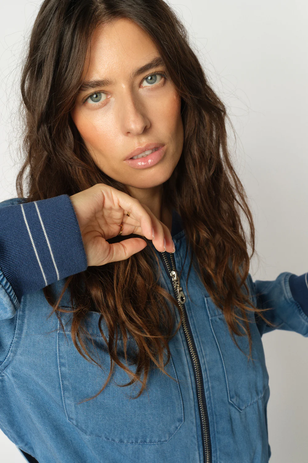 Cate Onyx Jacket | Light Blue Denim | Jakke fra Mos Mosh - Image 4