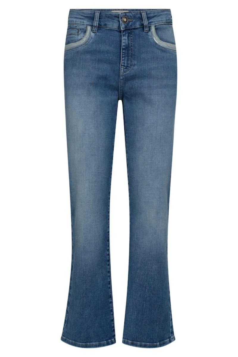 Cecilia Perla Jeans 30' | Mid Blue | Jeans fra Mos Mosh