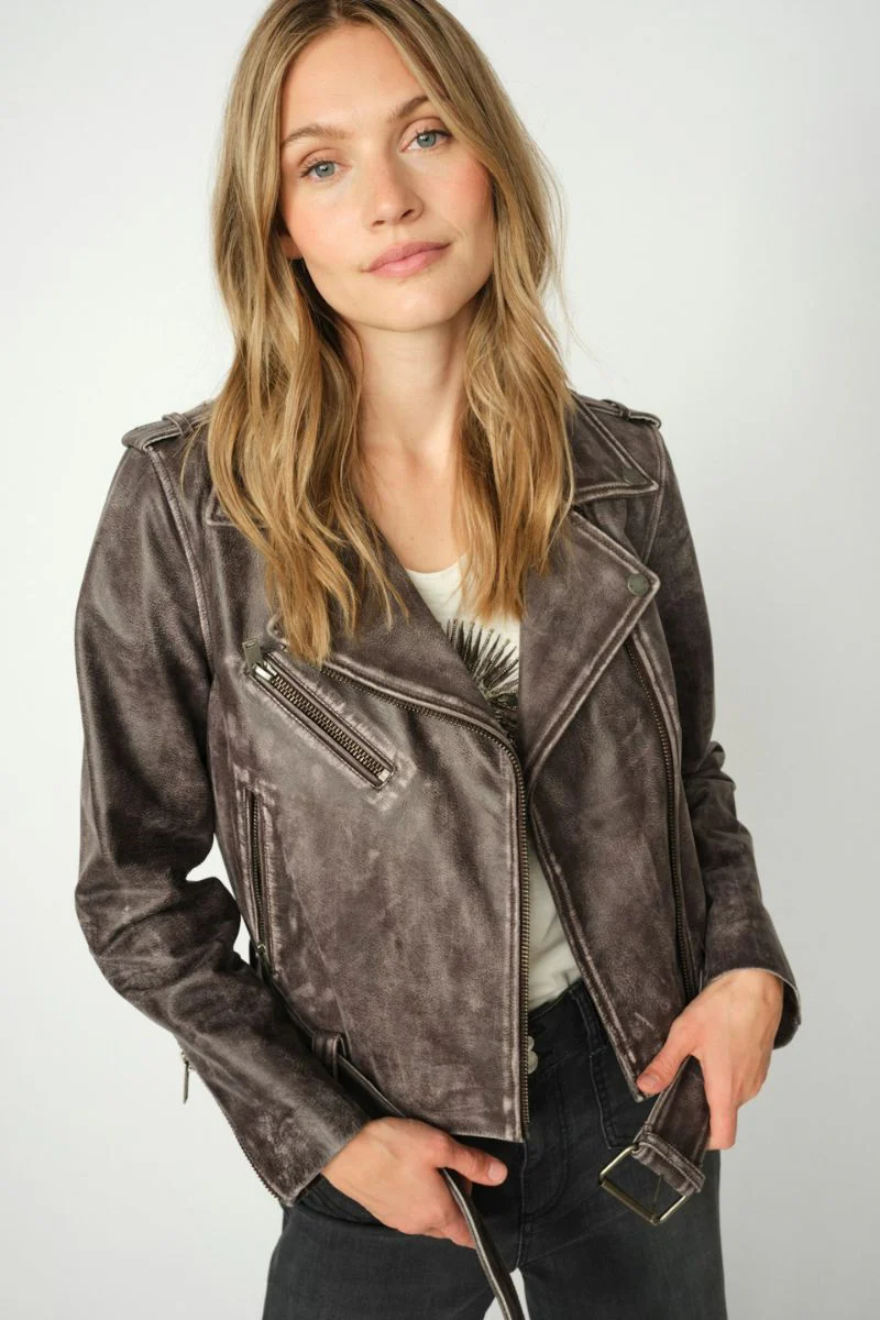 Celia Biker Jacket | Fudge | Jakke fra Mos Mosh - Image 10