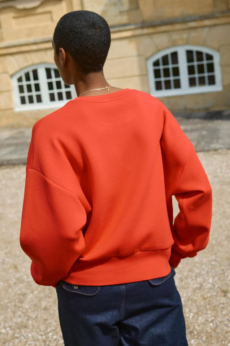 Celli O-LS Sweatshirt   | Chinese Red | Sweats fra Mos Mosh - Image 11
