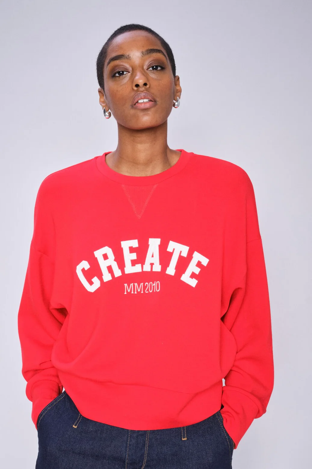 Celli O-LS Sweatshirt   | Chinese Red | Sweats fra Mos Mosh - Image 2