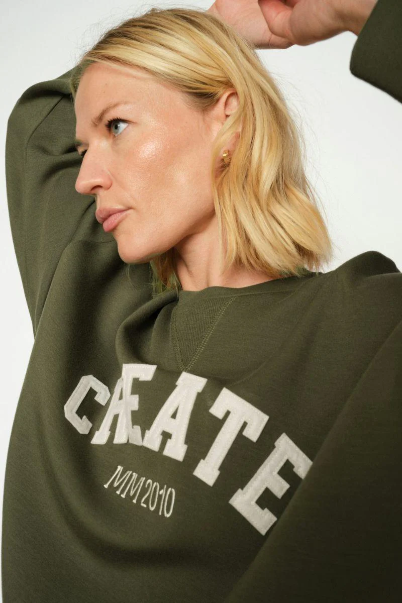 Celli O-LS Sweatshirt | Olive Night | Sweats fra Mos Mosh - Image 3