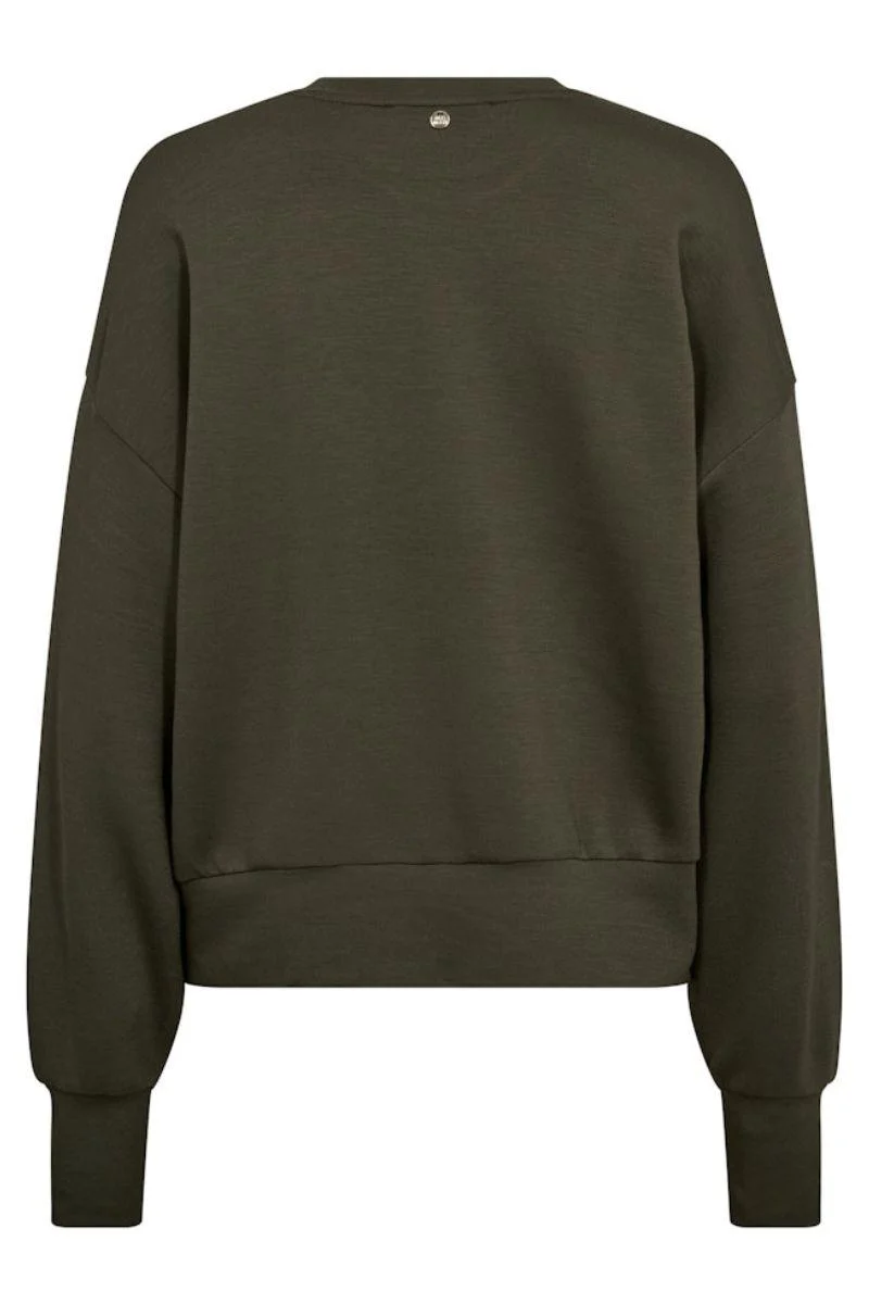 Celli O-LS Sweatshirt | Olive Night | Sweats fra Mos Mosh - Image 4