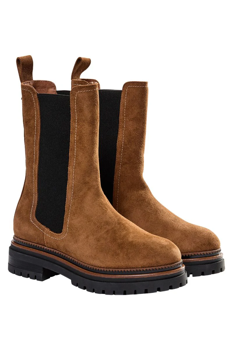 Chicago Suede Boot | Dark Cognac | Støvler fra Mos Mosh - Image 4