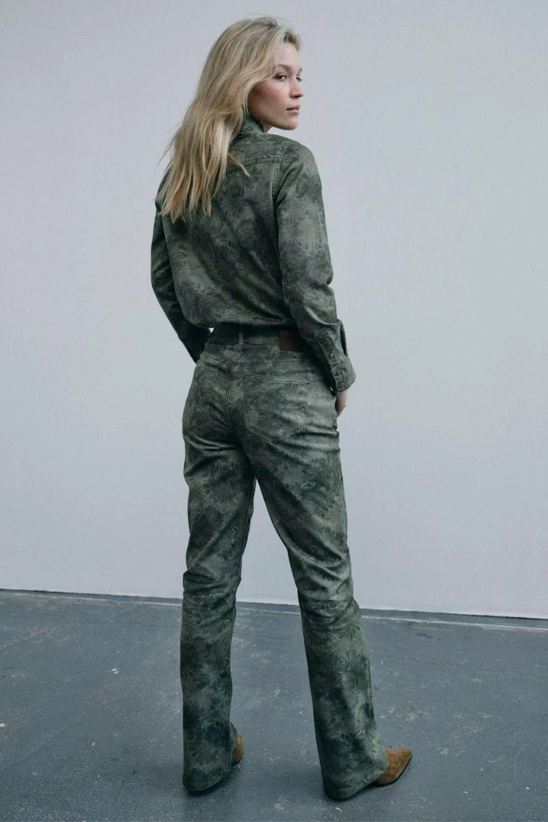 Christy Print Shirt | Olive Night | Skjorte fra Mos Mosh - Image 4