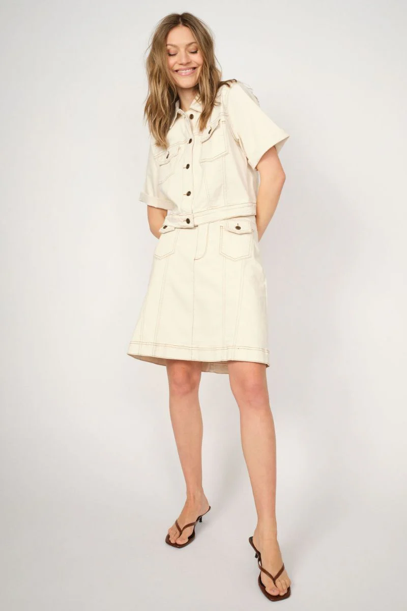 Colette Clay Skirt | Clay | Nederdel fra Mos Mosh - Image 10