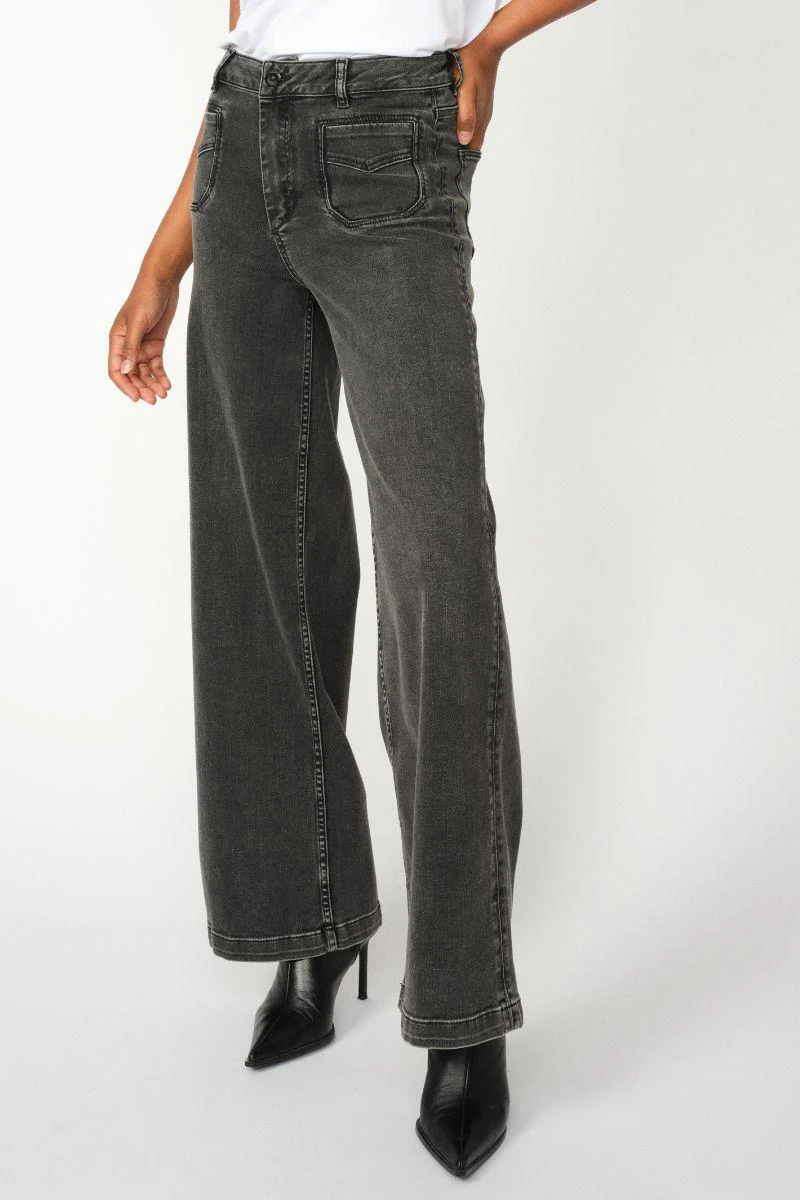 Colette Deluxe Jeans 32' | Grey | Jeans fra Mos Mosh - Image 2