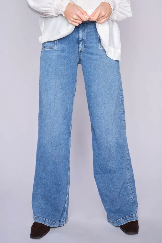 Colette Lyon Jeans  Long | Mid Blue | Jeans fra Mos Mosh - Image 13