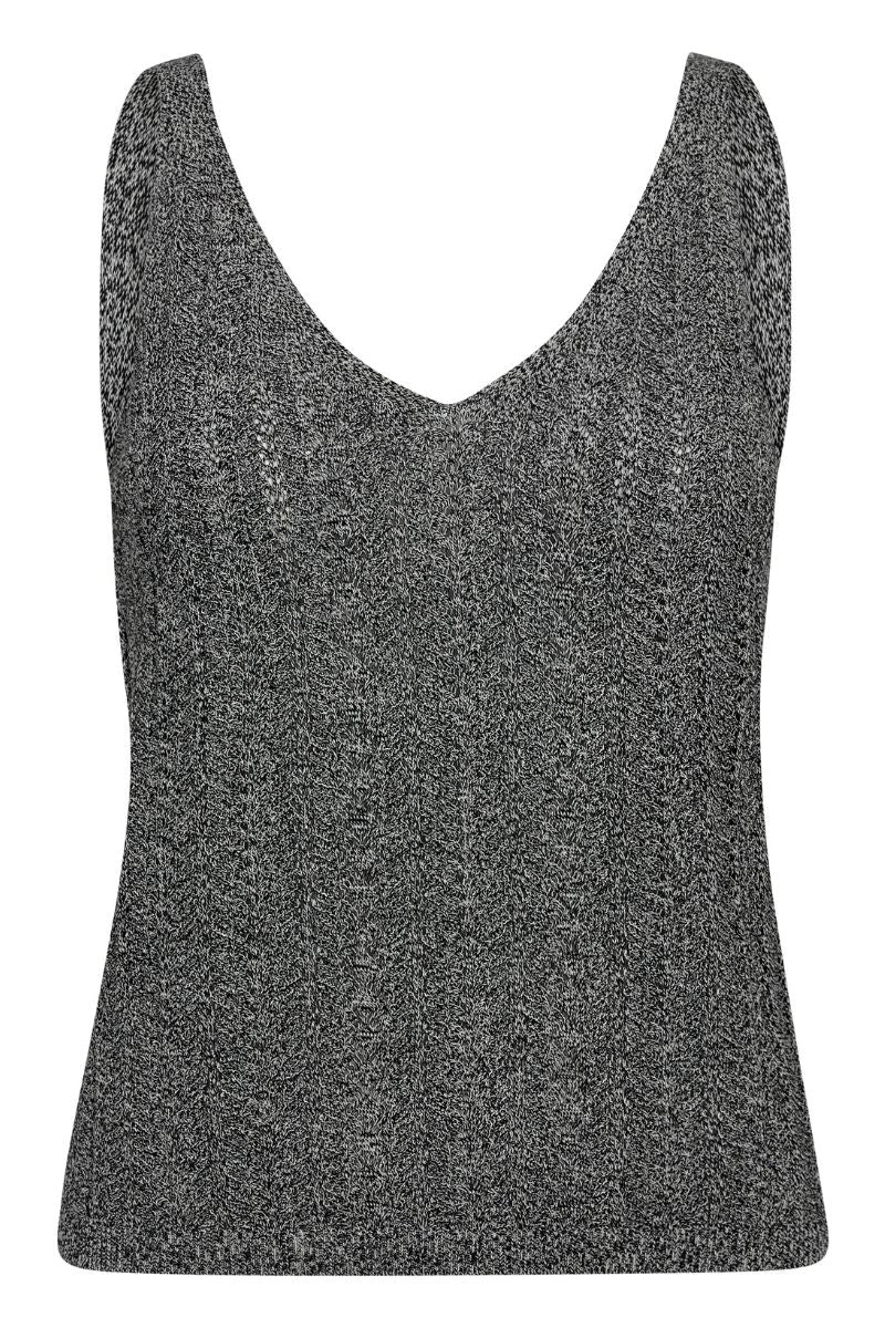 Cressida Melange Knit Top| Black | Strik fra Mos Mosh - Image 2