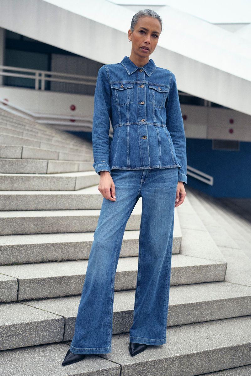 Dara Deco Jeans Long | Mid Blue | Jeans fra Mos Mosh