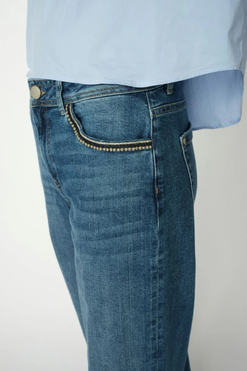 Dara Deco Jeans Long | Mid Blue | Jeans fra Mos Mosh - Image 10
