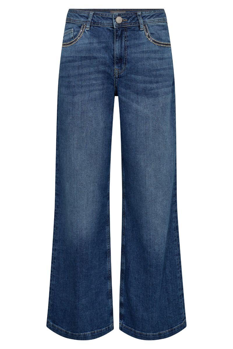 Dara Deco Jeans Long | Mid Blue | Jeans fra Mos Mosh - Image 2