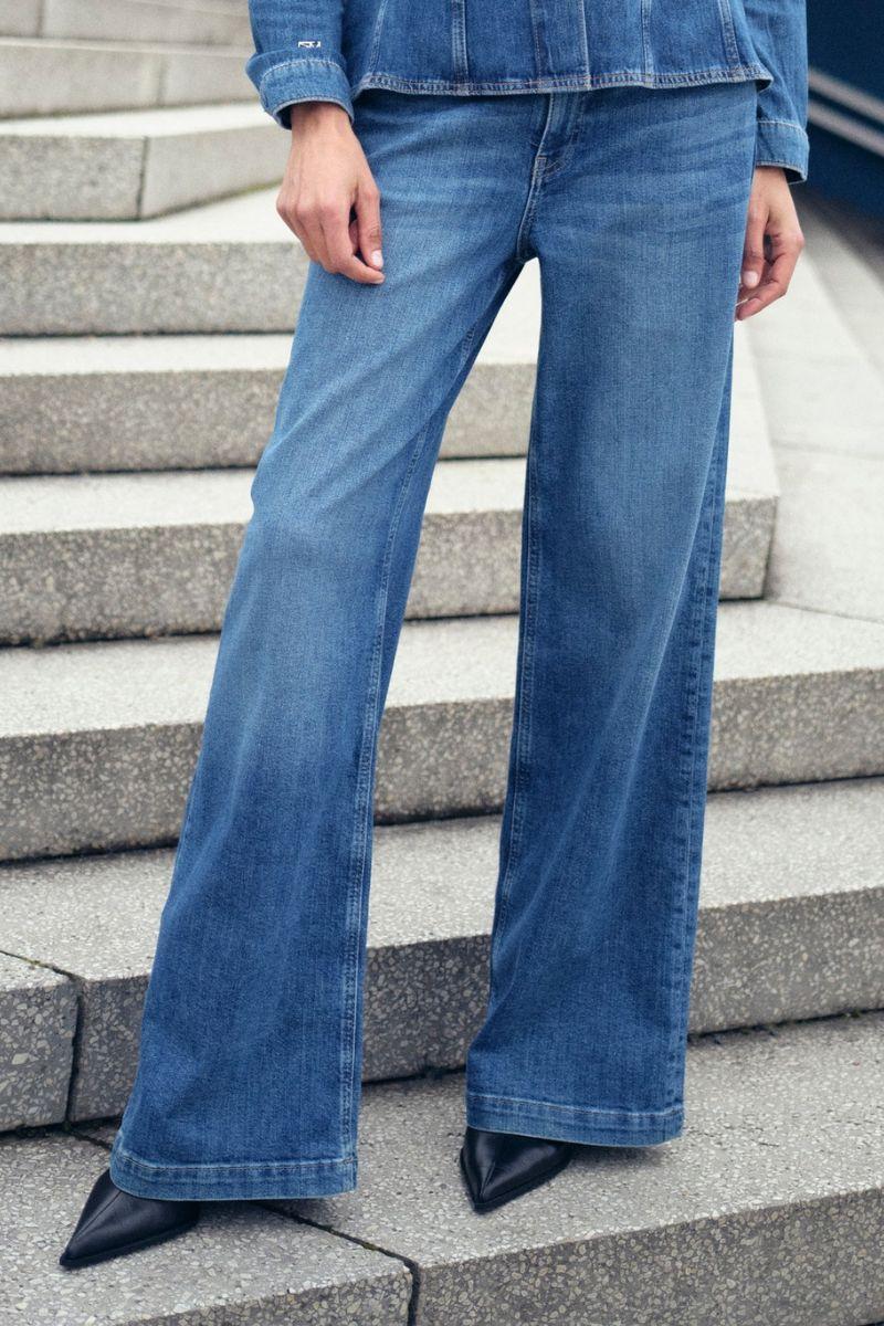 Dara Deco Jeans Long | Mid Blue | Jeans fra Mos Mosh - Image 3