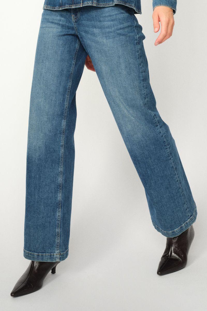 Dara Deco Jeans Long | Mid Blue | Jeans fra Mos Mosh - Image 8