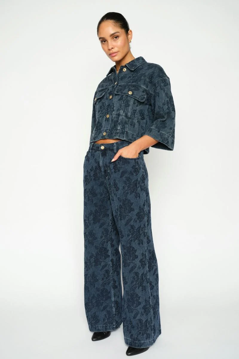 Dara Floret Jeans Regular | Blue | Jeans fra Mos Mosh - Image 2
