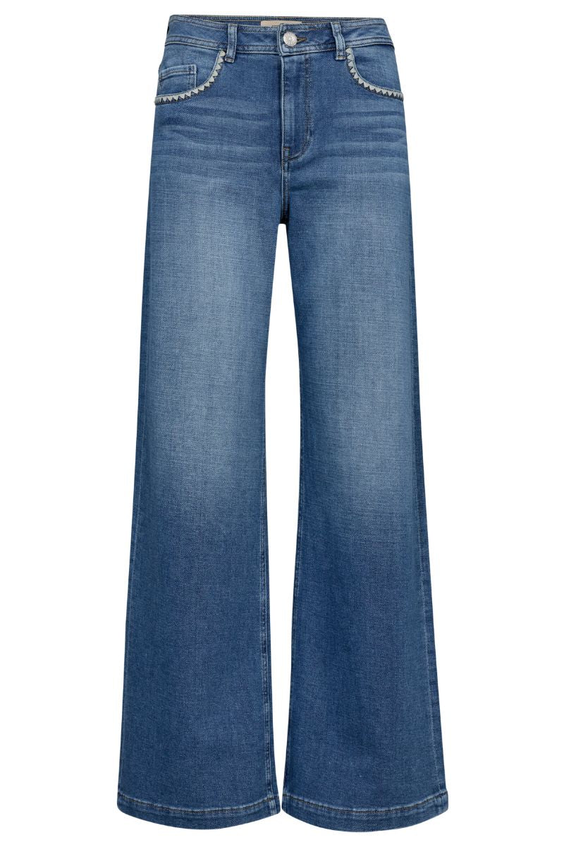 Dara Shane Jeans  Regular | Mid Blue | Jeans fra Mos Mosh - Image 2