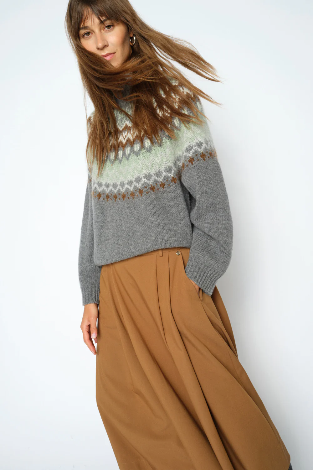 Daya Fjord Highneck Knit | Thunderstorm | Strik fra Mos Mosh - Image 6