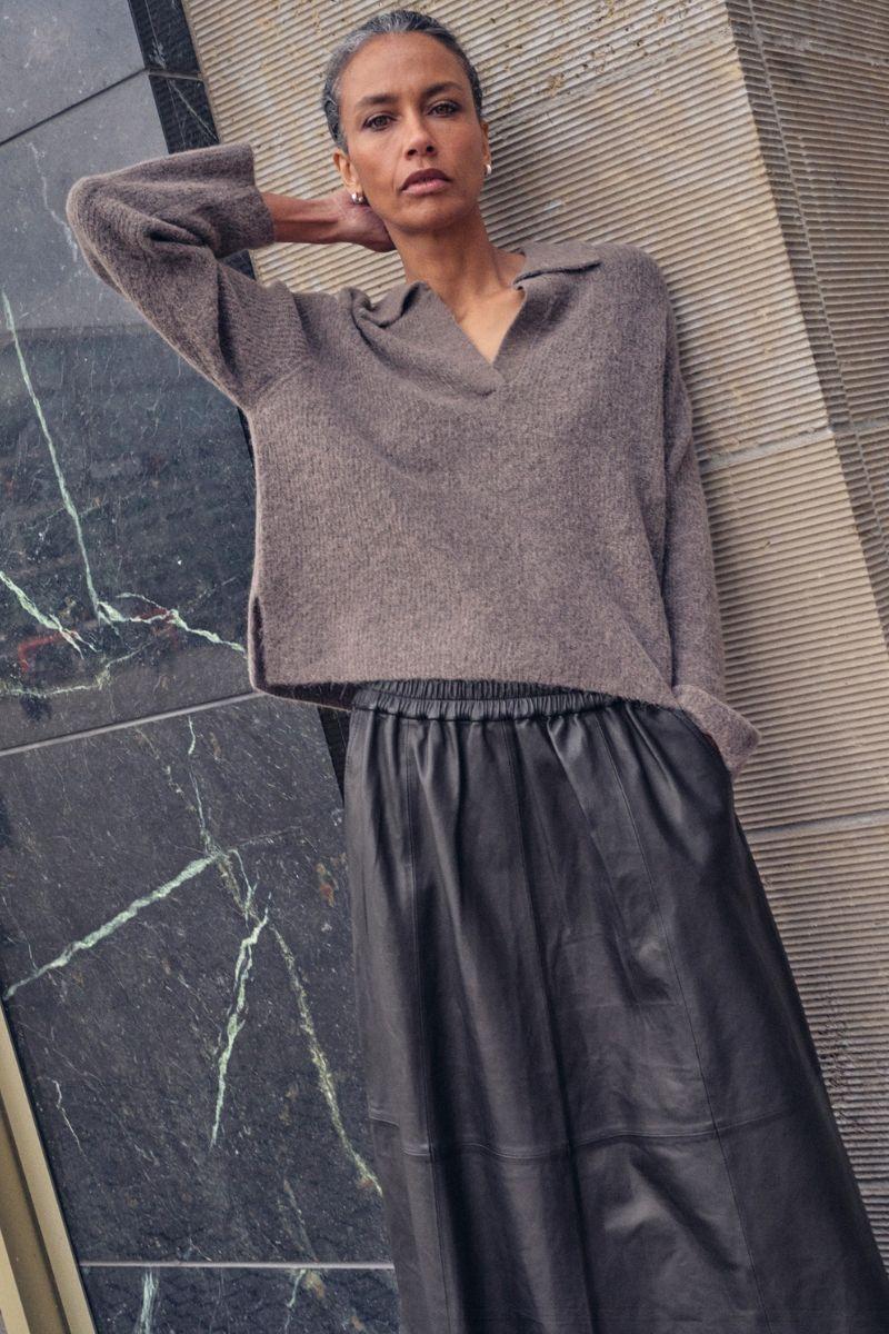 Deena Leather Skirt | Black | Nederdel fra Mos Mosh - Image 7