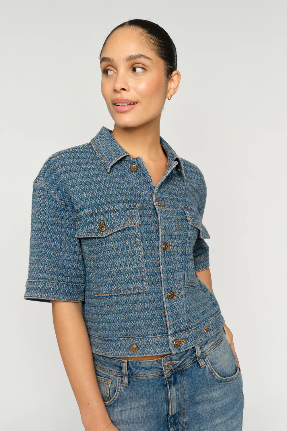 Ebba Bobble Jacket | Blue | Jakke fra Mos Mosh - Image 6