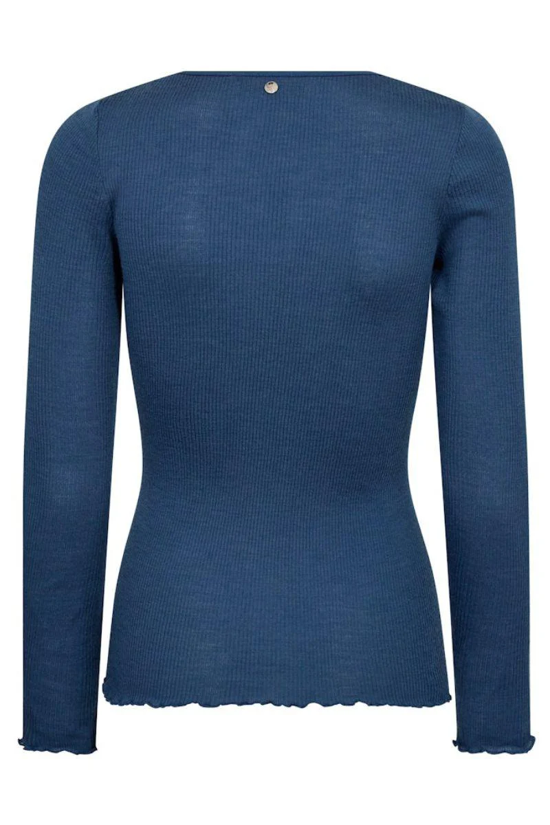 Elaine O-LS Seamless Tee | Ensign Blue | T-shirt fra Mos Mosh - Image 3