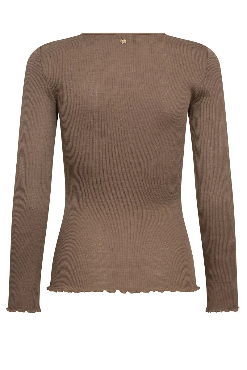 Elaine O-LS Seamless Tee | Pine Bark | Bluse fra Mos Mosh - Image 4
