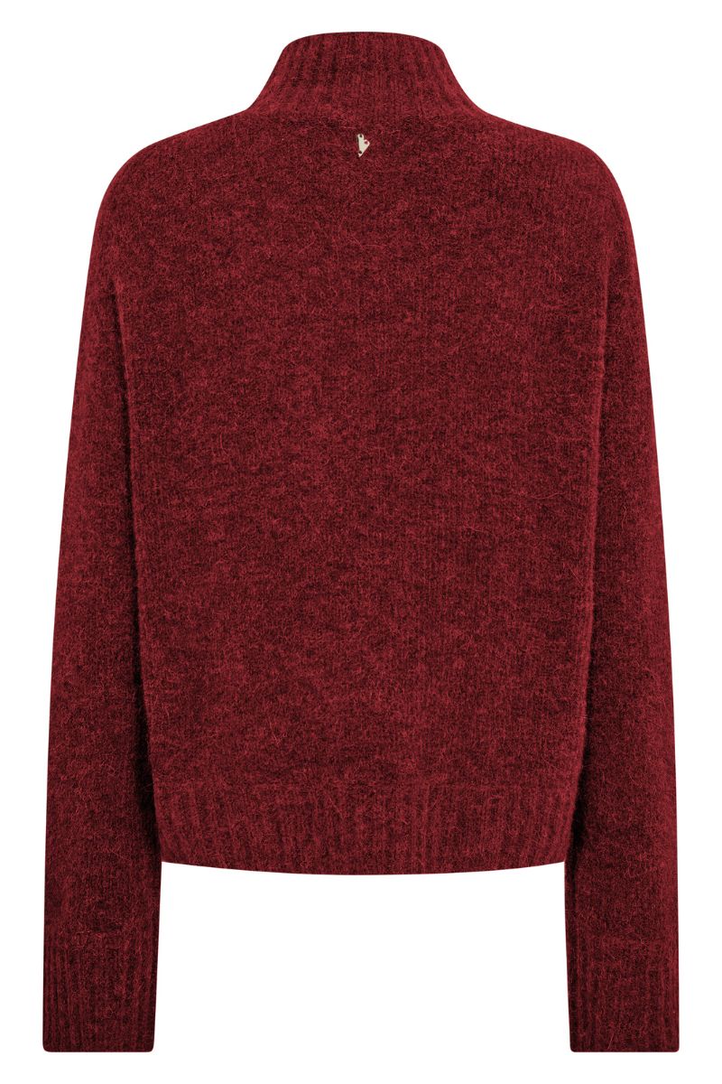 Erim Thora Highneck Knit | Rhythmic Red | Strik fra Mos Mosh - Image 3