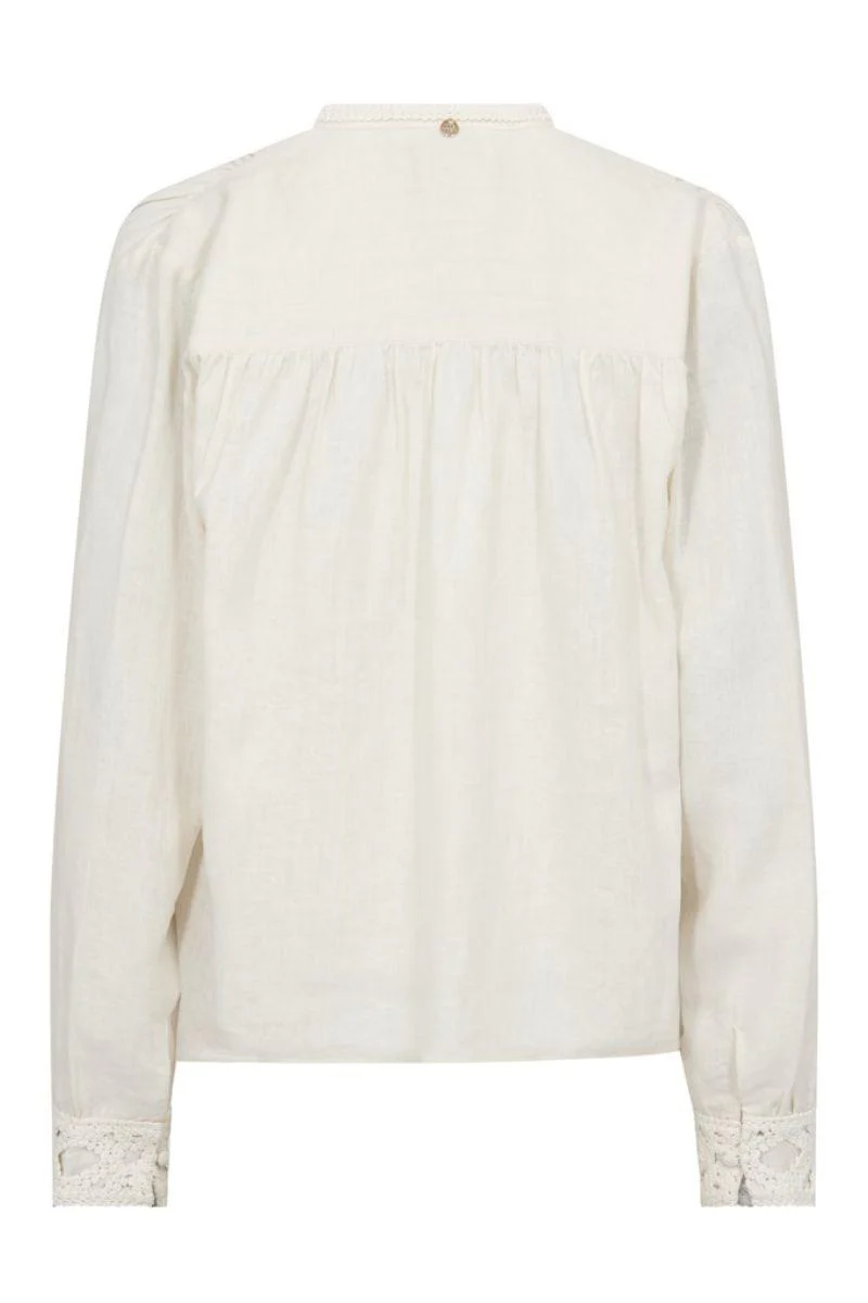 Evanda ls Blouse | Ecru | Bluse fra Mos Mosh - Image 3