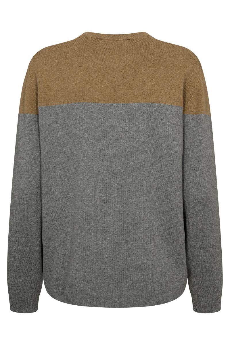 Fast Tani LS Knit | Grey Melange | Strik fra Mos Mosh - Image 2