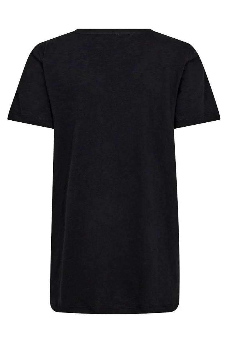 Gethi O-SS Glam Tee | Black | T-shirt fra Mos Mosh - Image 5