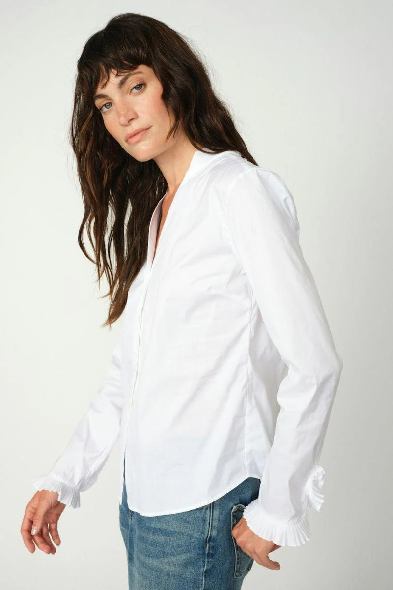 Hassie Pleat Shirt | White | Skjorte fra Mos Mosh - Image 4