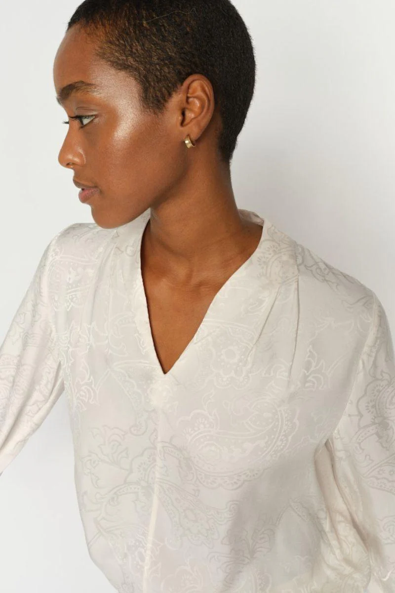 Hefa Paisleya Blouse | Ecru | Bluse fra Mos Mosh - Image 4