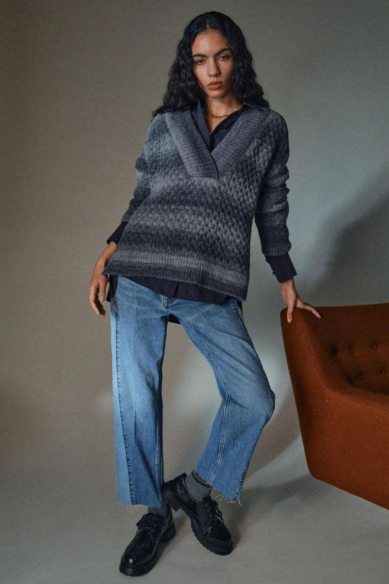 HMild Wave Knit  | Black | Strik fra HEYANNO - Image 2