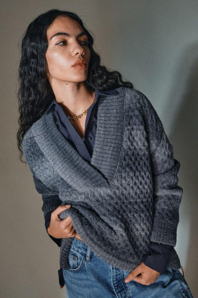 HMild Wave Knit  | Black | Strik fra HEYANNO - Image 6