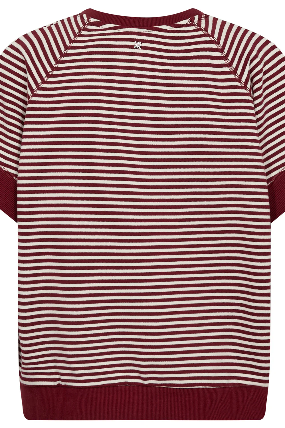 Holt V-SS Stripe Sweatshirt | Cabernet | Bluse fra Mos Mosh - Image 3
