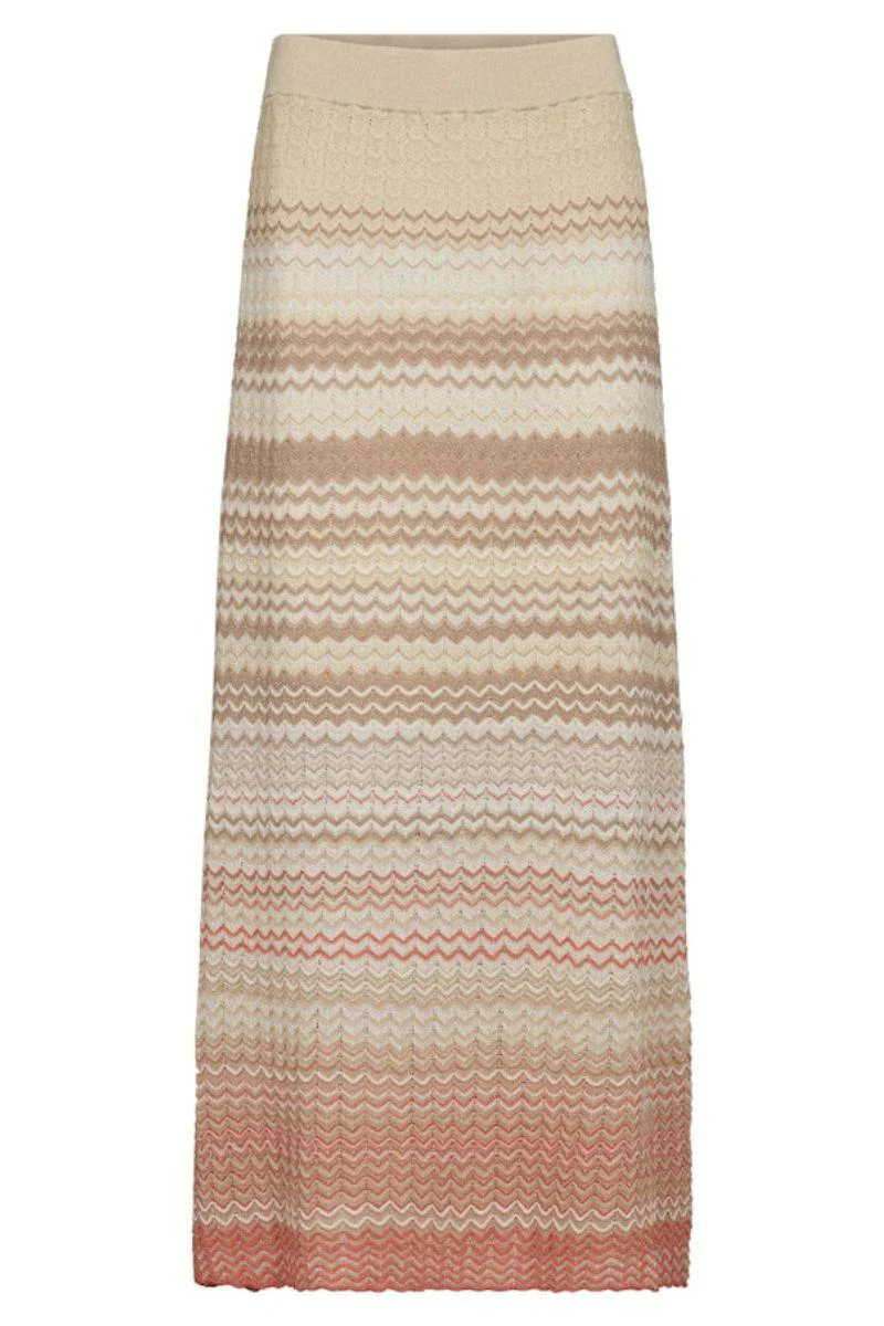 Hopi Zig Zag Knit Skirt  | Ecru | Nederdel fra Mos Mosh