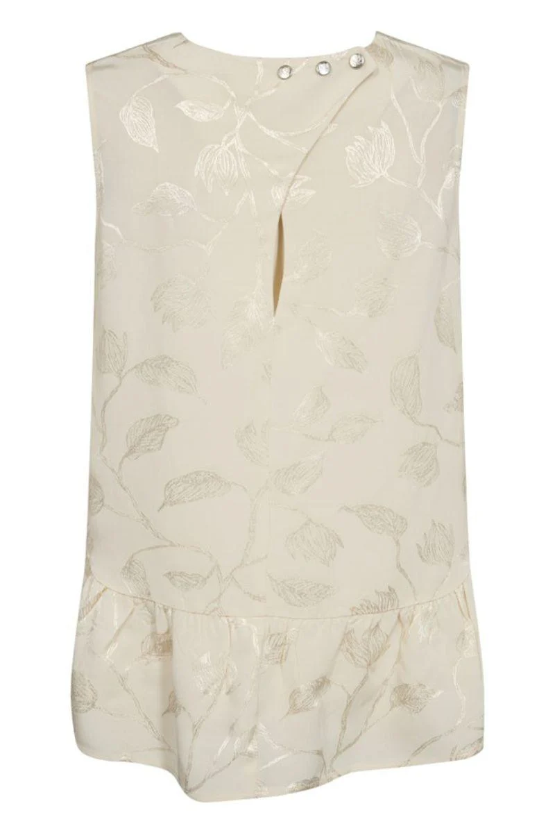 Ixo Leaf Jacq Top | Ecru | Bluse fra Mos Mosh - Image 3